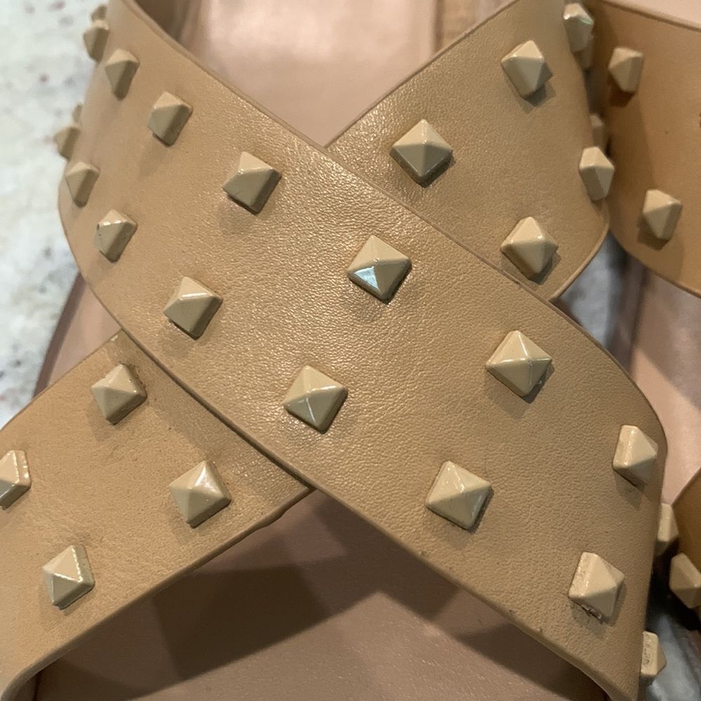 Nude Studded Slides - Picture 5 of 6